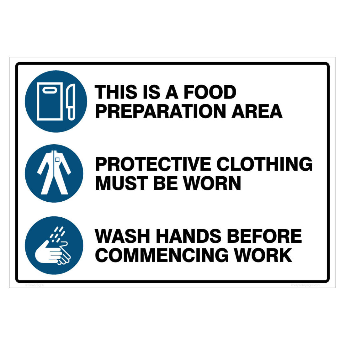 This Is A Food Preparation Area Sign 