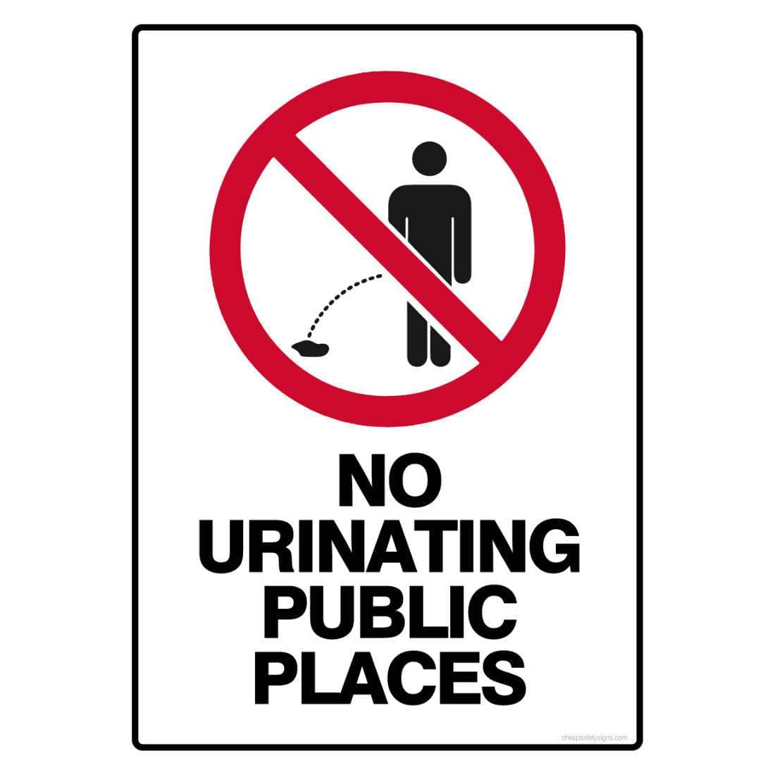 Prohibition Safety Sign No Urinating In Public Places (digital file