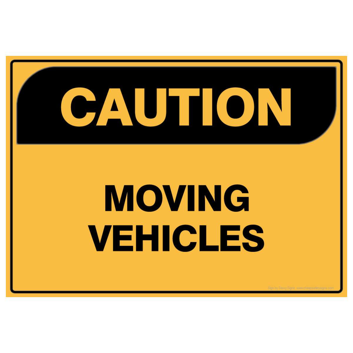 Caution Moving Vehicles Safety Sign (digital File) 