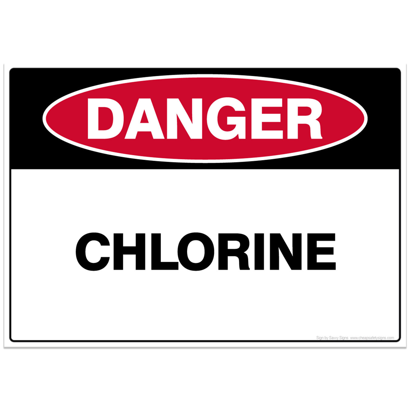 Danger Chlorine Safety Sign (digital file) Cheap Safety Signs