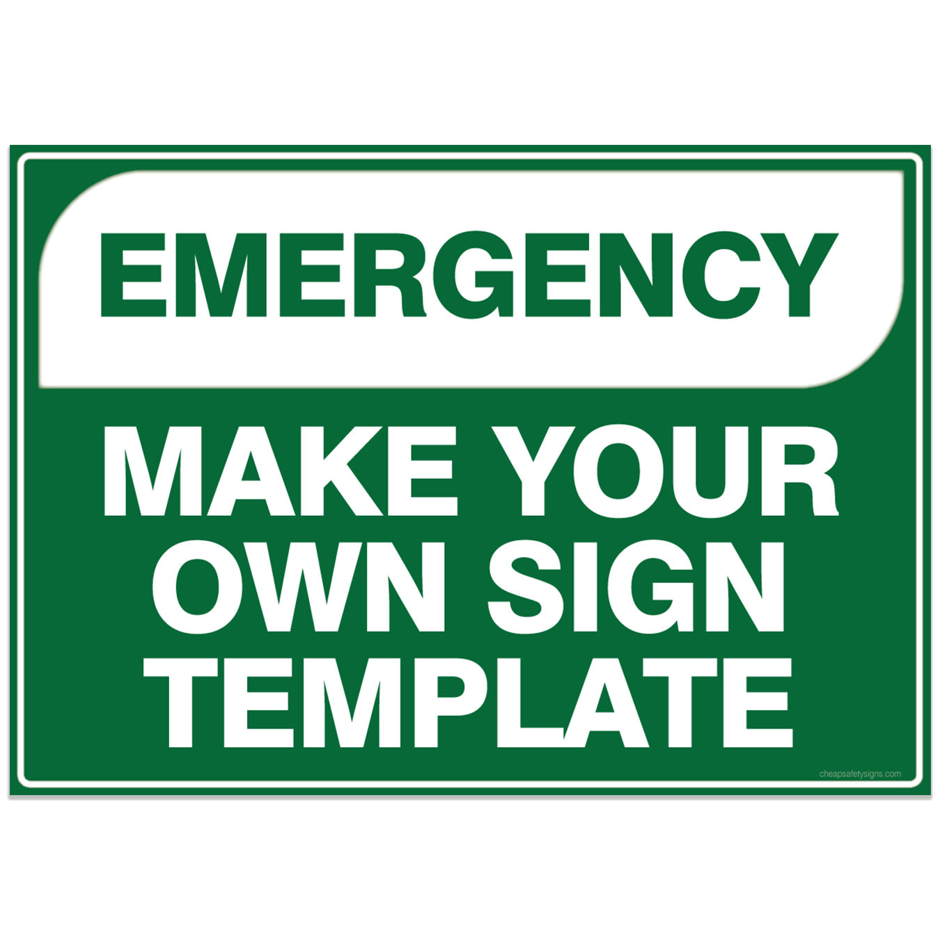 Emergency Safety Sign Template Landscape (MS Word &amp; PowerPoint ...