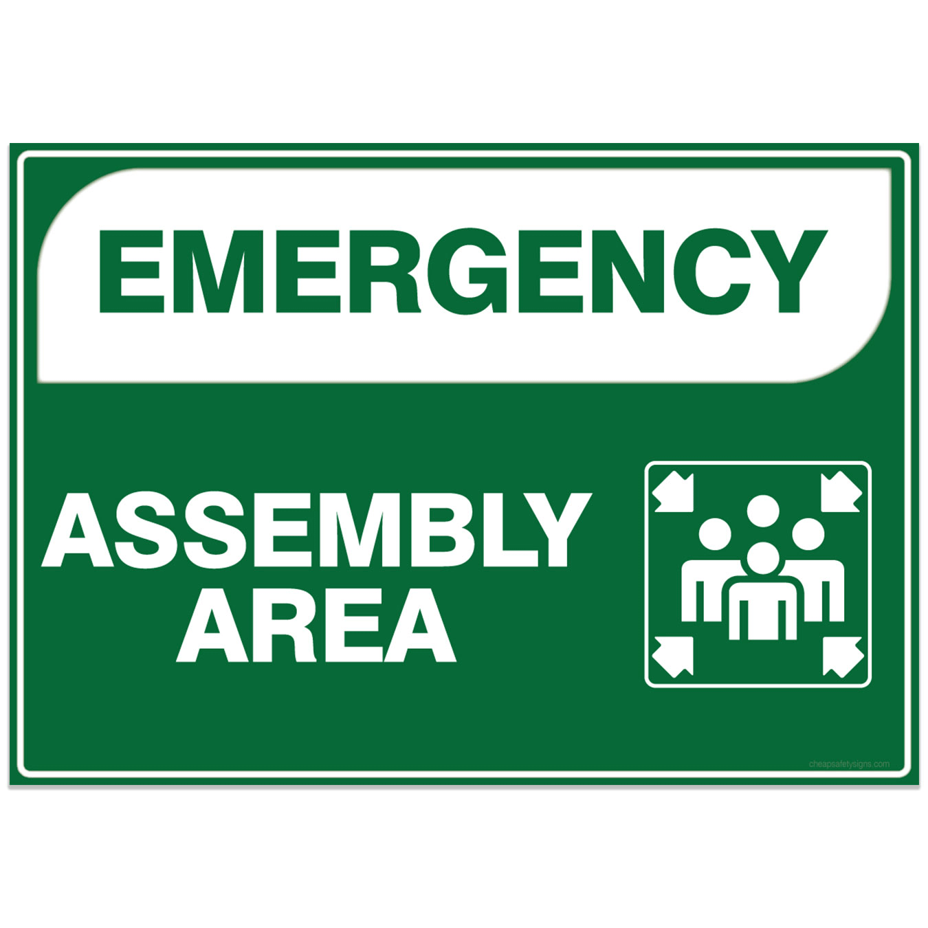 Emergency Assembly Area (with Pictogram) Safety Sign (digital file ...