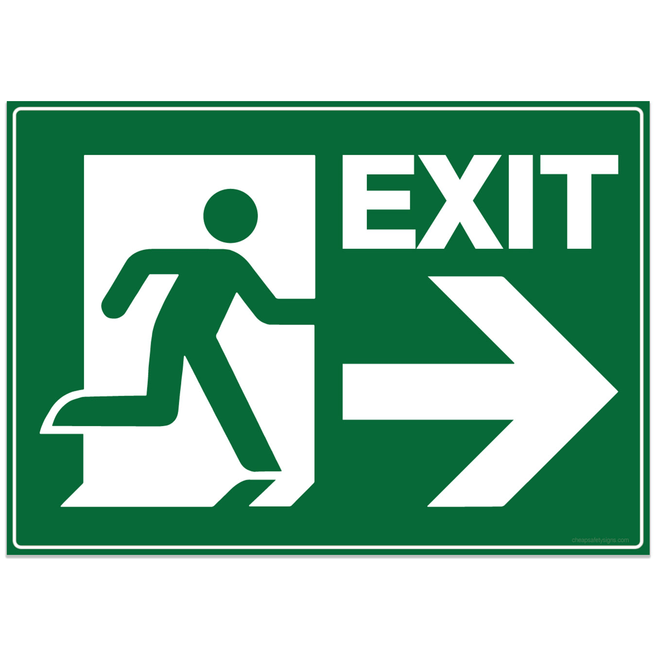 Emergency Exit Right (with Pictogram) Safety Sign (digital file ...