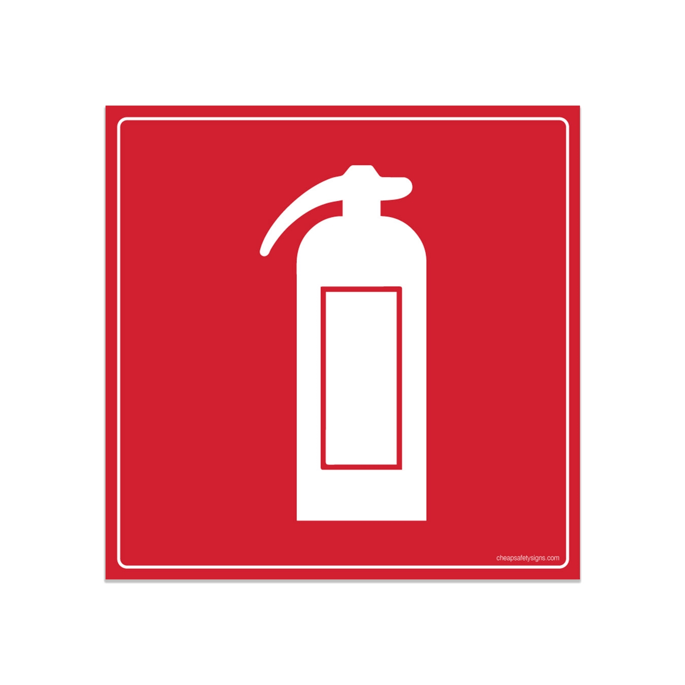 Emergency Fire Safety Sign - Fire Extinguisher Pictogram Square ...