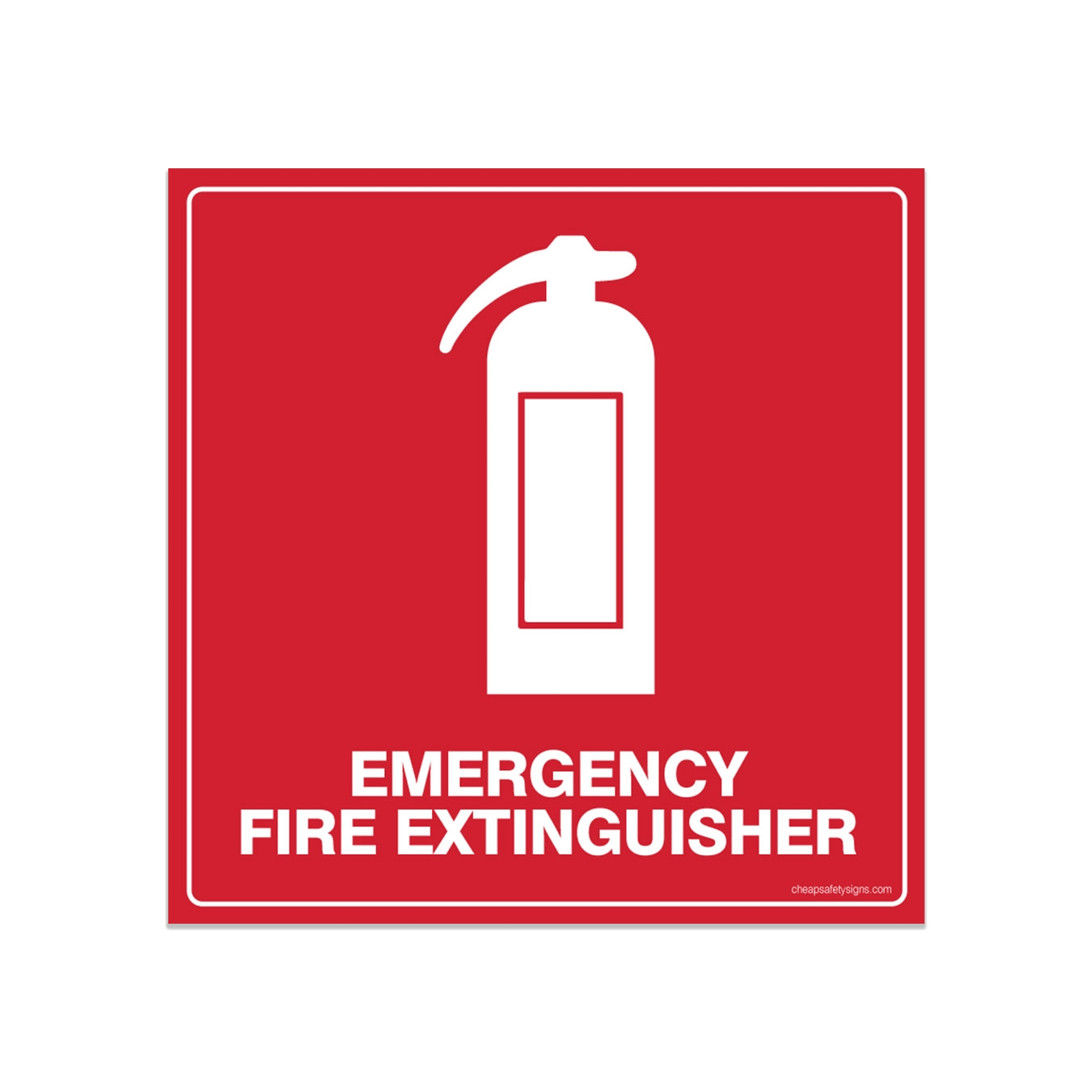 Emergency Fire Safety Sign Fire Extinguisher (with Pictogram) Square
