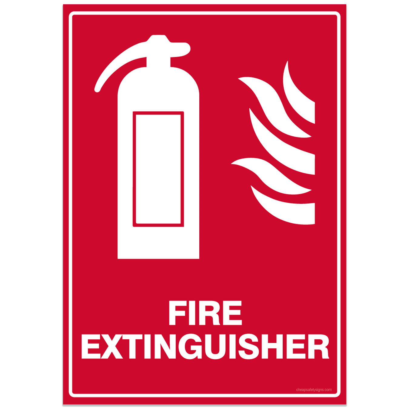 Emergency Fire Safety Sign - Fire Extinguisher (with Pictogram ...